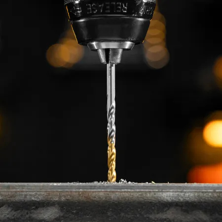 Набор сверл по металлу DENZEL, 1-10 мм, Р6М5-TiN, Golden Tip, 19 шт