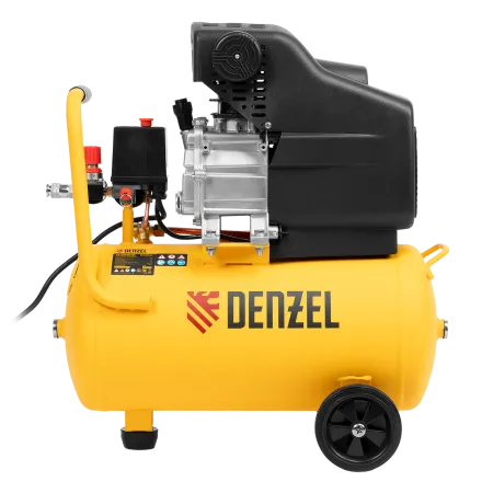 Компрессор воздушный DENZEL DC1500/24, 1.5 кВт, прямой привод, 24 литра, 220 л/мин