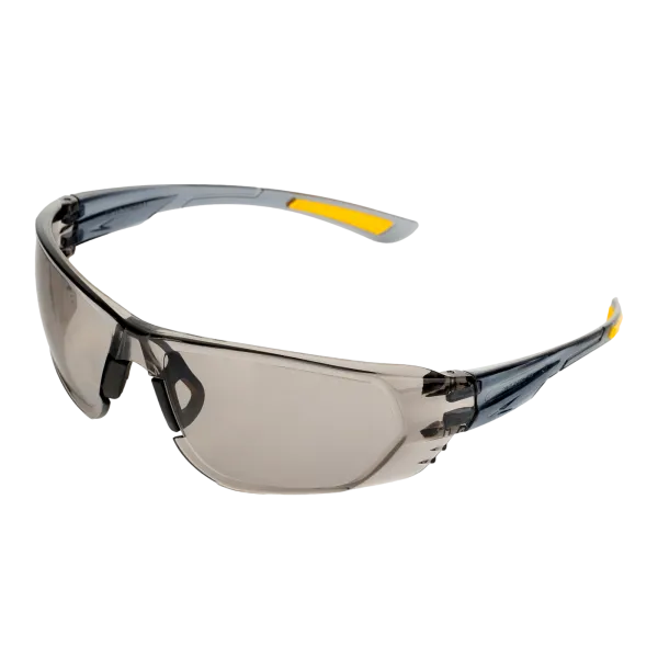 Очки защитные DENZEL открытые, поликарбонатные, дымчатая линза