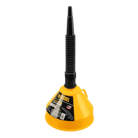 Воронка пластиковая DENZEL 160 мм с металлическим ситом и гибким наконечником