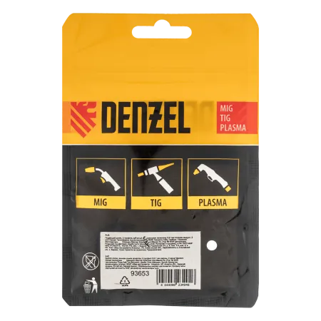 Подающий ролик DENZEL U профиль зубчатый под флюсовую проволоку 0,8-1мм посадка квадрат, 2 шт