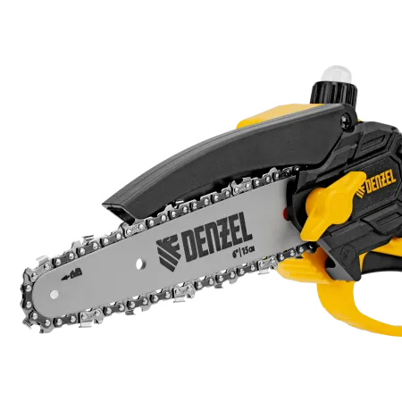 Цепная мини-пила аккумуляторная бесщет. DENZEL CCS-150, шина 150 мм, Li-Ion, 20 В