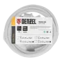 Шнур сетевой Energy Series DENZEL, ПВС, 3 м, 2 x 1,5 мм, с неразборной вилкой, белый