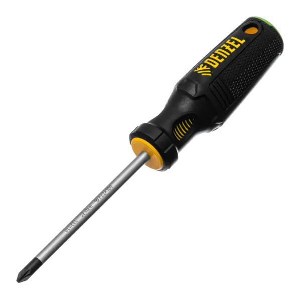 Отвертка DENZEL PZ2x100 мм, S2, 3к рукоятка
