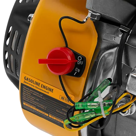 Двигатель бензиновый RX-17K, 7 л.с., 212 см3, горизонтальный вал шпонка 19 мм Denzel