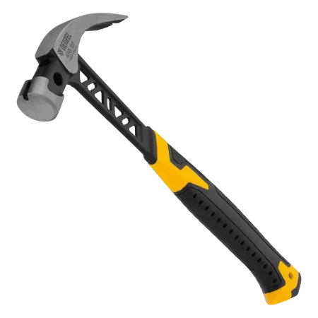 Молоток-гвоздодер DENZEL 450 г, цельнокованый,боек с магнитом, двухкомп. обрезин. рук-ка