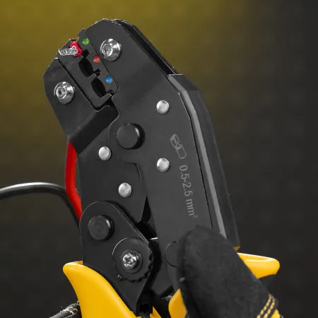 Клещи для обжима изолир. наконечников DENZEL НКИ и НВИ, разъемов РПИ, гильз ГСИ, 0,5 - 2,5 мм2