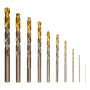 Набор сверл по металлу DENZEL, 1-10 мм, Р6М5К8-TiN, Golden Tip, 10 шт