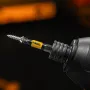 Бита DENZEL PH2х50, сталь S2, 10 шт., круглый профиль, отрывная упаковка, Е 6,3