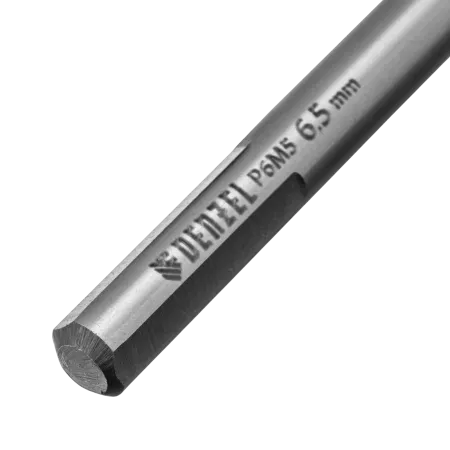 Сверло спиральное по металлу DENZEL 6,5 x 93 мм, Р6М5, Golden Tip, многогранная заточка