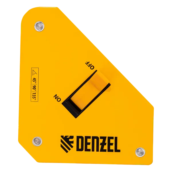 Фиксатор магнитный DENZEL отключаемый для сварочных работ усилие 30 LB, 45х90 град.