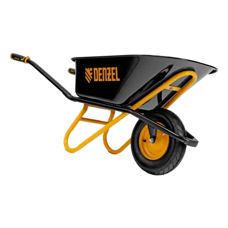 Тачка строительная DENZEL усиленная объем 120 л, 220 кг, колесо 16х4.00-8
