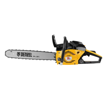 Пила цепная бензиновая DENZEL DGS-5820, шина 50 см, 4.1 л.с, шаг 0.325, 76 звеньев
