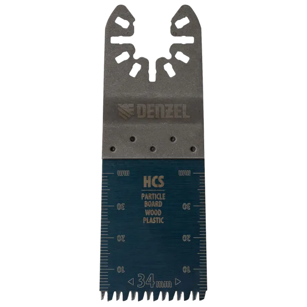 Насадка для МФИ DENZEL 782315 режущая пазовая прямая, HCS, по дереву, ламинату 34 х 2.5 мм