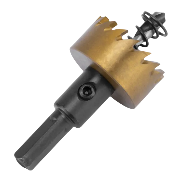 Коронка по металлу DENZEL 724106, 28 мм, HSS, нитридтитановое покрытие