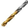 Сверло спиральное по металлу DENZEL 4 х 119 мм, Р6М5, Golden Tip, удлиненное