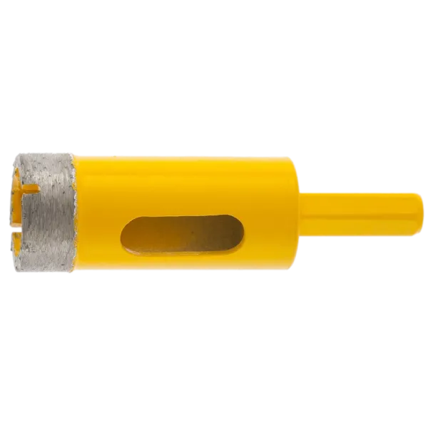 Сверло алмазное по керамограниту DENZEL, 22 мм, мокрая резка, трехгранный хвостовик