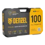 Набор инструментов DENZEL 1/2", 1/4", CrV, S2, пластиковый кейс, 100 предметов