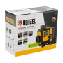 Лазерный уровень мультипризменный DENZEL DLV-360-4C, 30 м, зеленый луч, Li-Ion 2,4 Aч, кейс