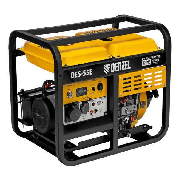 Генератор дизельный DENZEL DES-55E, 5,5 кВт, 230 В, 11 л, электростартер