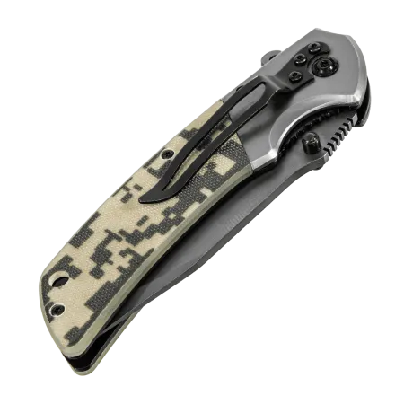 Нож складной DENZEL многоцелевой, системы Liner-Lock, с накладкой G10 на классической рукоятке