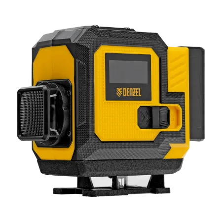 Лазерный уровень мультипризменный DENZEL DLV-360-3T, 30 м, зеленый луч, Li-Ion 2,4 Aч, штатив