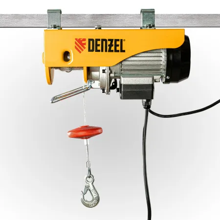 Тельфер электрический DENZEL TF-250, 0.25 т, 540 Вт, высота 12 м, 10 м/мин