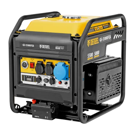 Генератор инверторный DENZEL GS-5500iFEA, 5,5 кВт, 230 В, открытый корпус, электростартер, ATS