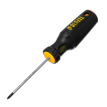 Отвертка DENZEL PH0х75 мм, S2, 3к рукоятка