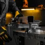 Тиски слесарные DENZEL BVH-100, 100 мм, поворотные, стальная направляющая, с наковальней