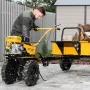 Мотоблок DENZEL DPT-370S, 7 л.с., ремен.сцеп, фрез 3х4, ШОМ, передачи 3В/1Н