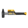 Молоток слесарный DENZEL 800 г, кованый, фибергласовая  рукоятка c TPR покрытием