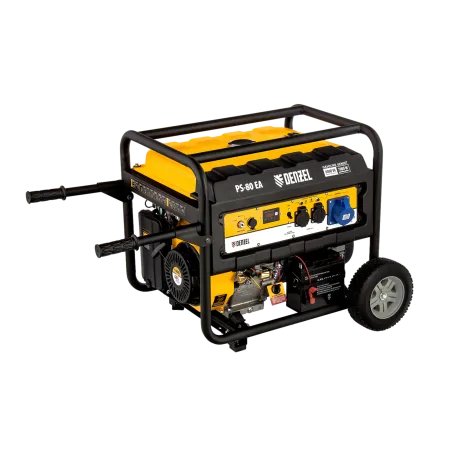 Генератор бензиновый DENZEL PS 80 EA, 8.0 кВт, 230 В, 25 л, электростартер