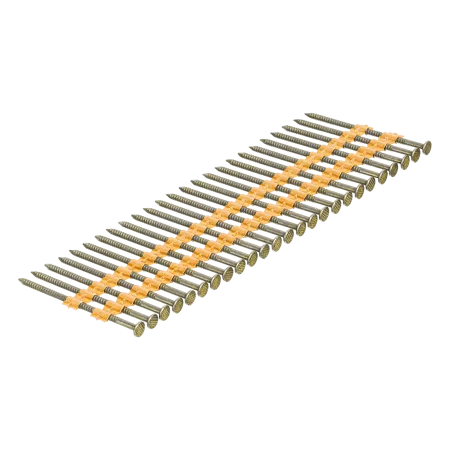 Гвозди DENZEL для пнев. нейлера (крашен.) длина - 65 мм, диам. - 2,9 мм, 2000 шт.