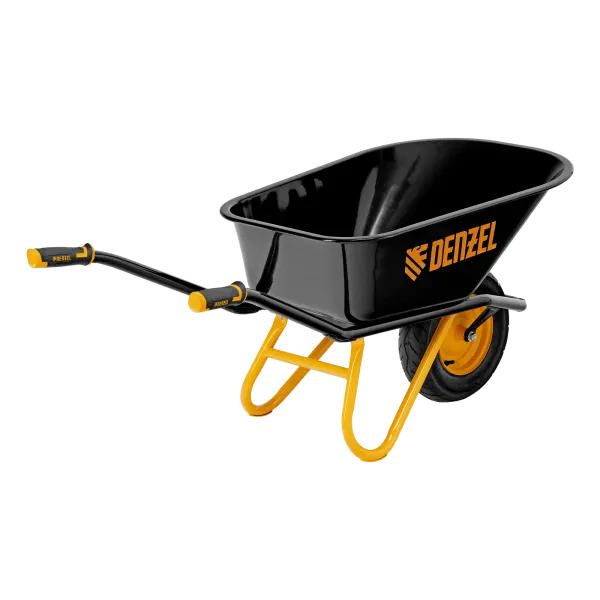 Тачка строительная DENZEL усиленная объем 120 л, 220 кг, колесо 16х4.00-8