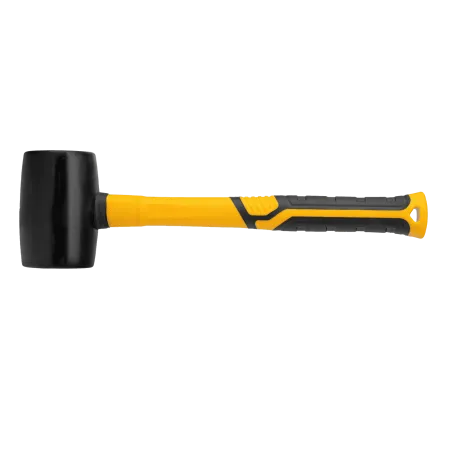 Киянка резиновая DENZEL 450 г, черная, фибергласовая рукоятка c TPR покрытием