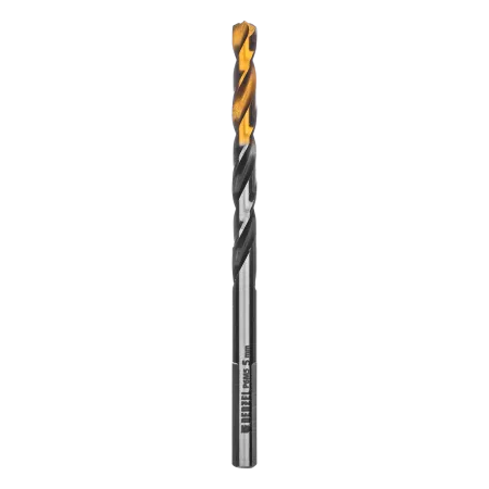 Сверло спиральное по металлу DENZEL 5 x 86 мм, Р6М5, Golden Tip, многогранная заточка