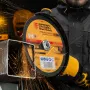 Круг отрезной по металлу DENZEL 230 х 2,0 х 22,2 мм, A36TBF, в метал.банке, 5 шт.
