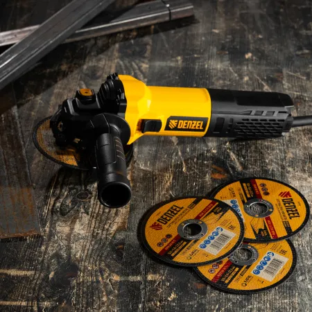 Машина шлифовальная угловая DENZEL AGB125-1700, 1700 Вт, 125 мм, 3000-11000 об/мин