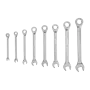 Набор ключей комбинированных трещоточных DENZEL 6-19 мм, 8 шт., CrV, матовый хром