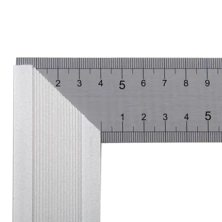 Угольник DENZEL 32398 400 мм, нержавеющая сталь, градуировка, алюминиевое основание