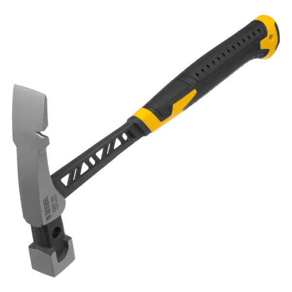 Молоток каменщика DENZEL 680 г, цельнокованый, двухкомпонентная обрезиненная рукоятка