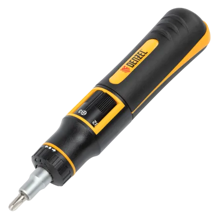 Отвертка реверсивная с револьверным механизмом DENZEL 11 шт, сталь S2