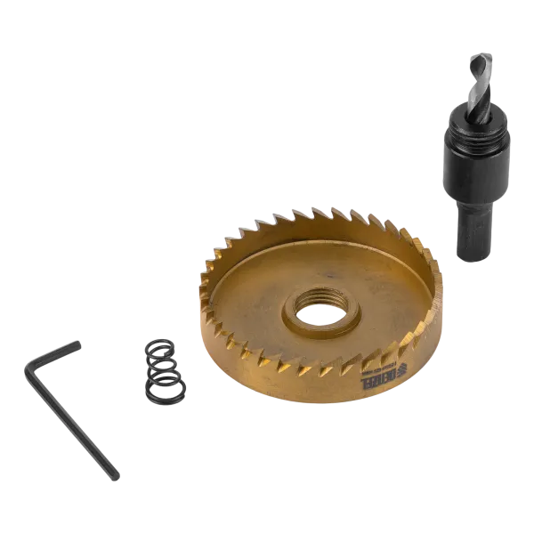 Коронка по металлу DENZEL 724121, 65 мм, HSS, нитридтитановое покрытие