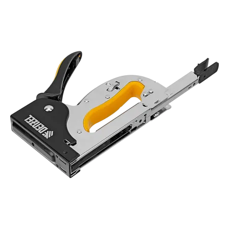 Степлер DENZEL скобы в комплекте, плавная регулировка удара, 2К рукоятка, тип 53, 4-14 мм