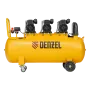 Компрессор безмасл. малошумн. DENZEL DLP-4500/150, 4,5 кВт, 3х1,5 кВт,150 л, 2850 об/мин,750 л/мин
