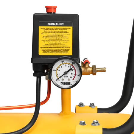 Компрессор воздушный DENZEL BCI3000-T/200, 3.0 кВт, ременный привод, 200 литров, 530 л/мин