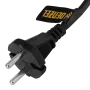 Шнур сетевой Energy Series DENZEL, ПВС, 1,5 м, 2 x 1 мм, с неразборной вилкой, черный