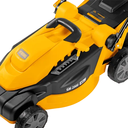 Газонокосилка электрическая DENZEL GM-2000, 2000 Вт, ширина 43 см, 6 уровней, 45 л