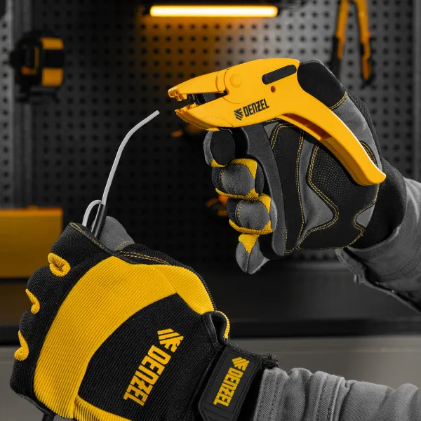 Щипцы для зачистки электропроводов DENZEL сечением 0,2-6 мм2, функция обрезания проводов